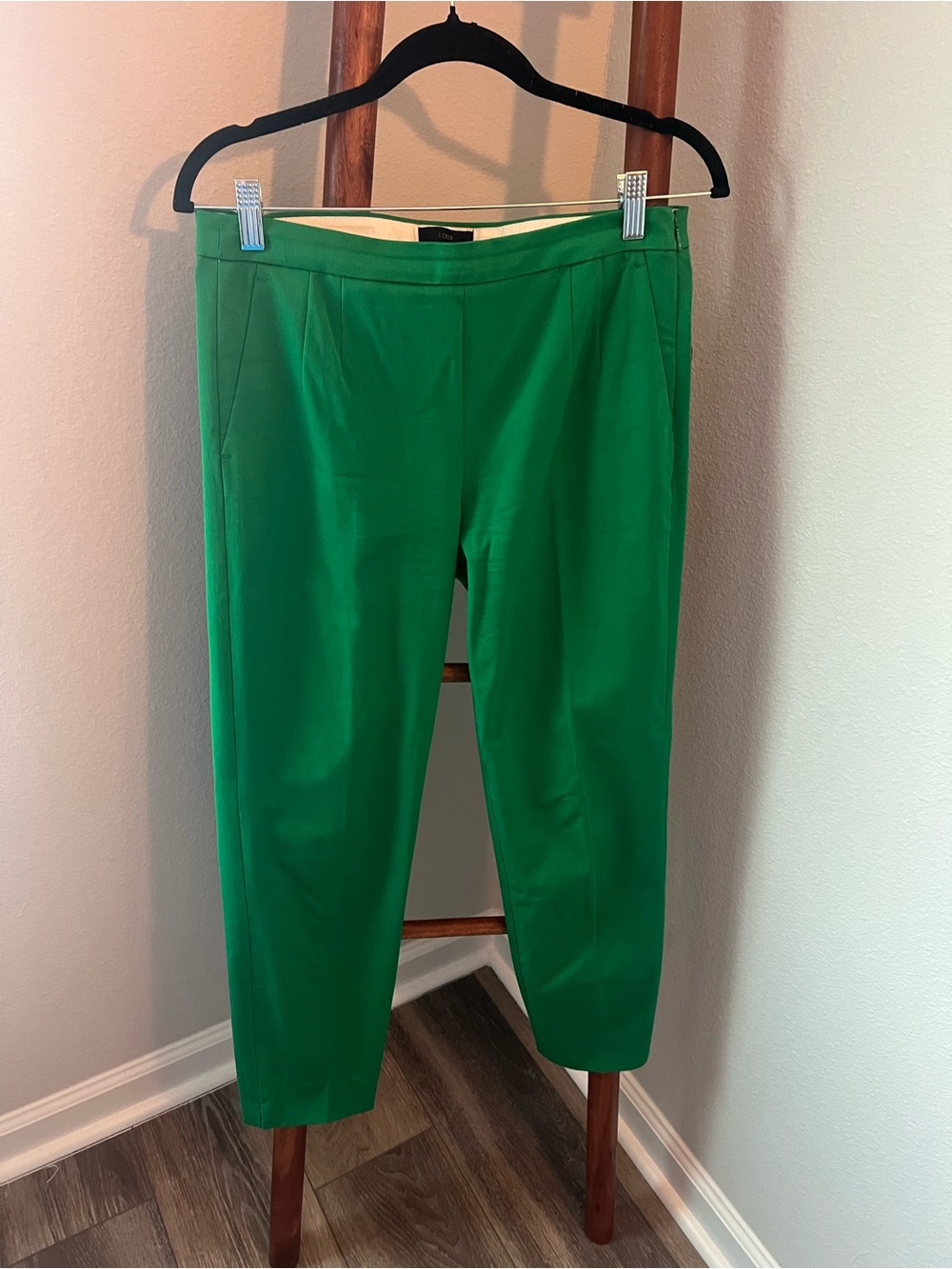 J. Crew Bright Green Cropped Tailored Pants